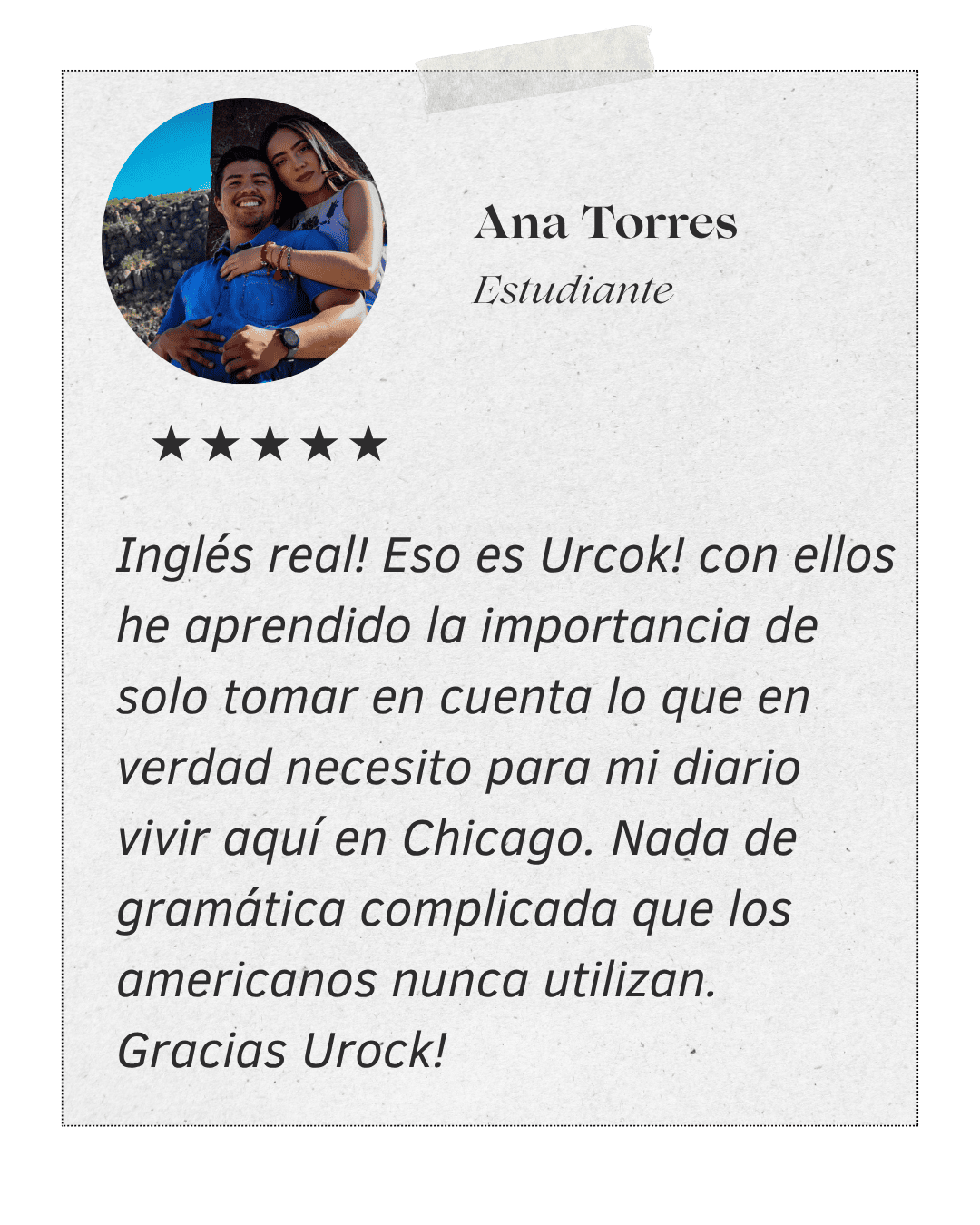 Testimonio de Ana sobre cómo mejoró su inglés en 3 meses con Urock!