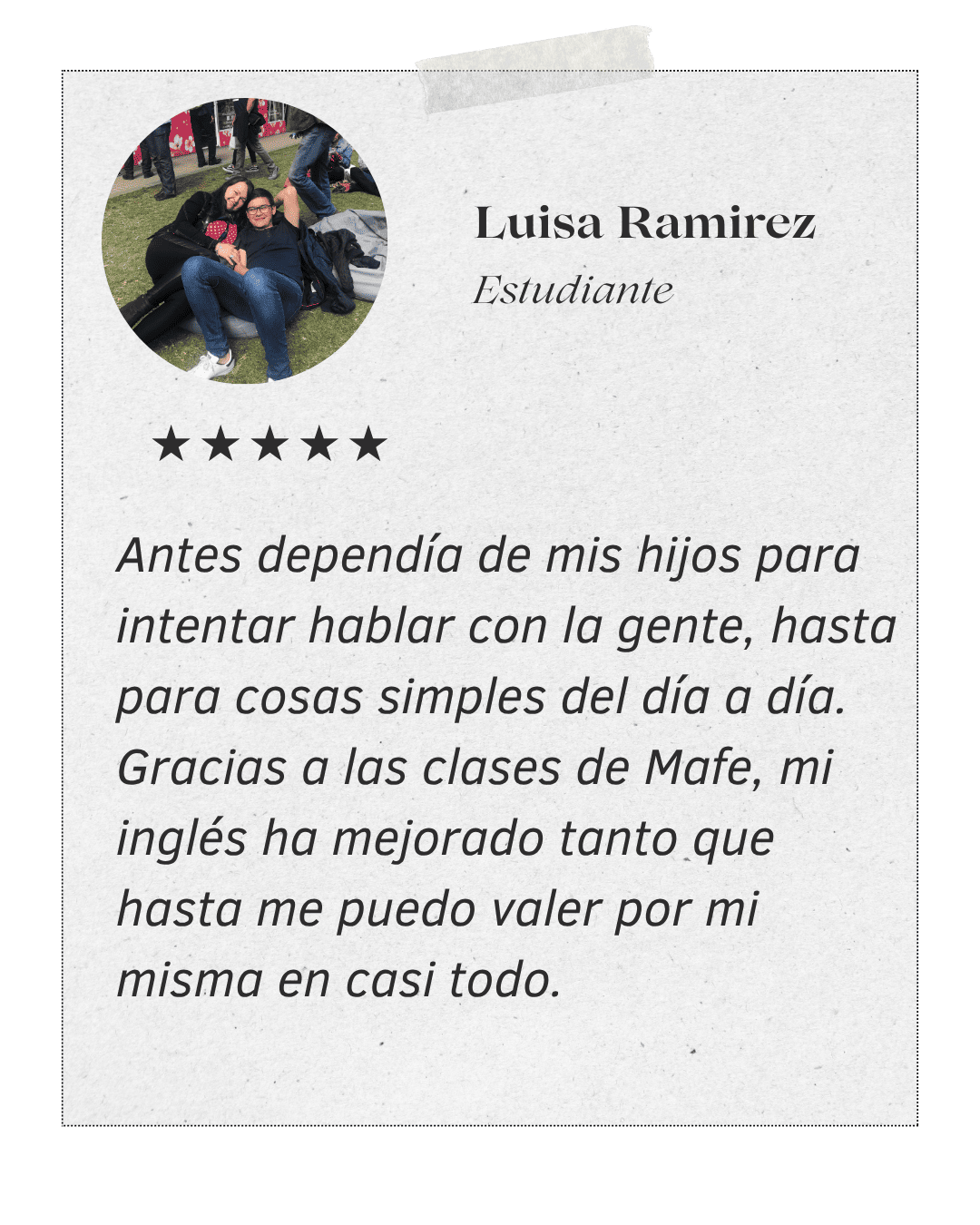 Opinión de Luisa sobre aprender inglés online con Urock! y conseguir empleo en EE.UU.
